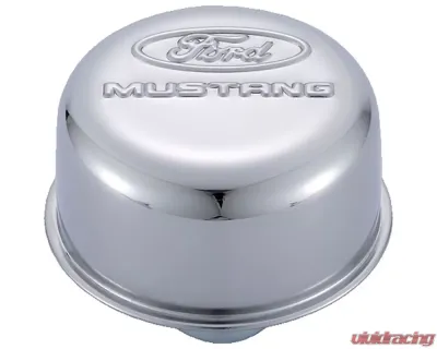 Ford Racing Chrome Breather Cap w/ Ford Mustang Logo - 302-220
