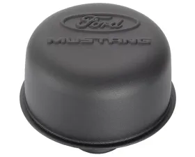 Ford Racing Black Crinkle Finish Breather Cap w/ Ford Mustang Logo