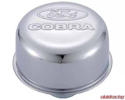 Ford Racing Chrome Breather Cap w/ Ford Cobra Logo - 302-225