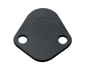 Ford Racing Fuel Pump Block Off Plate - Black Crinkle Finish w/ Ford Oval