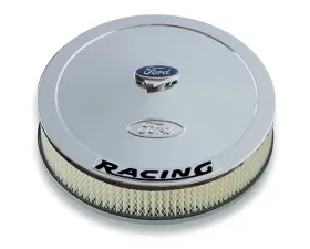 Ford Racing Air Cleaner Kit - Chrome w/ Black Emblem