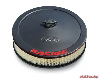 Ford Racing Air Cleaner Kit - Black Crinkle Finish w/ Red Emblem - 302-352