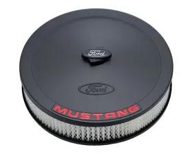 Ford Racing Air Cleaner Kit - Black Crinkle Finish w/ Red Mustang Emblem