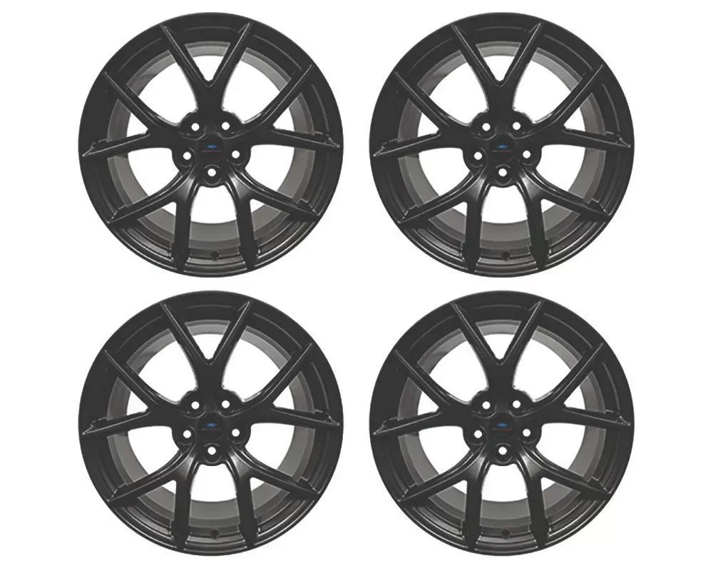 Ford Racing 19x9.5" Front Wheels & 19x10" Rear Wheels Kit w/TPMS - Matte Black Ford Mustang 2015-2020 - M-1007K-DC19MB