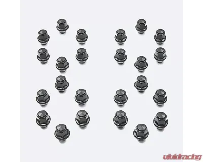Ford Racing M12 x 1.5 Black Lug Nut - Set of 24 Ford Bronco | Ranger 2019-2022 - M-1012K-BR