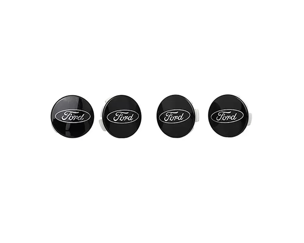 Ford Racing Car Black and Chrome Wheel Cap - M-1096K-BCC