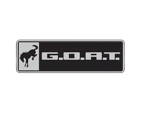 Ford Racing Black/Chrome G.O.A.T. Badge Ford Bronco | Bronco Sport
