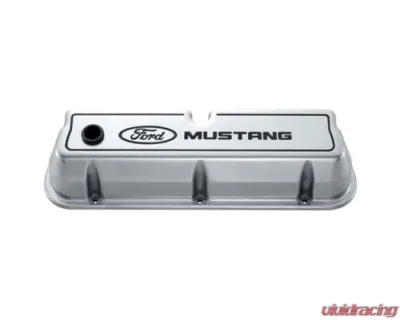 Ford Racing Die-Cast Valve Covers - Polished w/Black Logo Ford 289 | 302 | 351W - 302-030