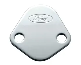 Ford Racing Ford Logo Fuel Pump Blockoff Plate - Chrome