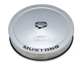 Ford Racing Air Cleaner Kit - Chrome w/ Mustang Emblem