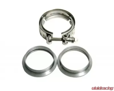 Full Race 3" V-Band Flange Kit, 2 Flanges & Clamp - FR-UNI-VBAND-KIT-3