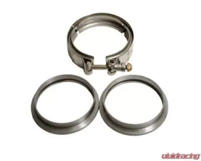 Full Race 4" V-Band Flange Kit, 2 Flanges & Clamp - FR-UNI-VBAND-KIT-4