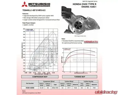 Full Race Mitsubishi MHI Turbo Upgrade Honda Civic Type R Fk8 2017-2021 - 49S89-A0000