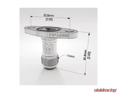 Full Race Large Turbo Drain Flange w/ Male -10AN - FR-TDF-LARGE-10AN-2.00
