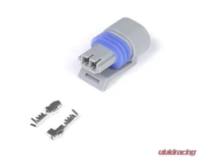 Haltech Delphi 2 Pin GM style Air Temp Connector Grey Plug and Pins Only - HT-030410
