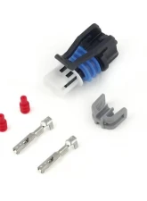 Haltech Delphi 2 Pin GM style Air Temp Connector Grey Plug and Pins Only                                     - HT-030410 - Image 2