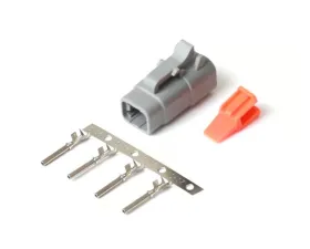 Halttech Male Deutsch DTM-4 Connector 7.5 Amp Plug and Pins Only