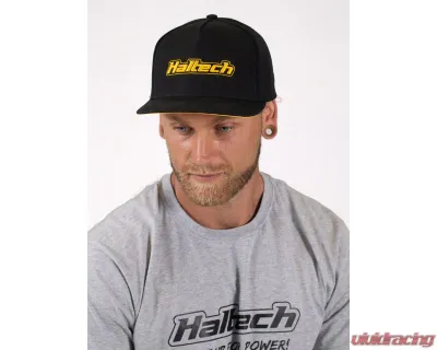 Haltech Snapback Cap Black with Yellow Logo - HT-301001