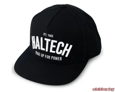 Haltech Snap Back Black with White Text - HT-301002
