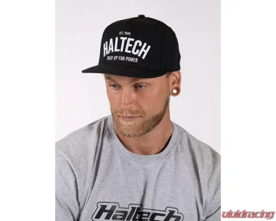 Haltech Snap Back Black with White Text - HT-301002