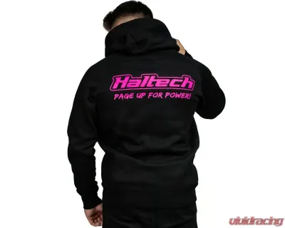 Haltech "Classic" Hoodie Black Pink 4XL - HT-301910P-4XL