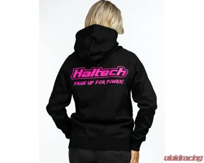 Haltech "Classic" Hoodie Black Pink 4XL - HT-301910P-4XL