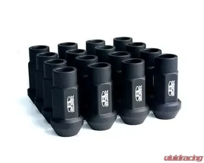 Blox Racing 20pc Flat Black 12 x 1.5mm Street Series Forged Lug Nuts - BXAC-00104-SSFB