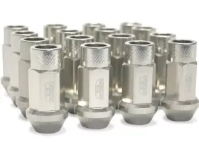 Blox Racing Silver 12x1.5mm Street Series Forged Lug Nuts 20pcs