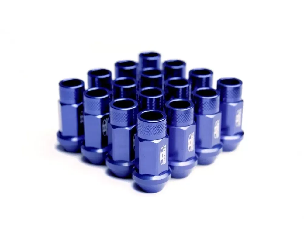 Blox Racing Blue 12 x 1.25mm Street Series Forged Lug Nuts 16pcs - BXAC-00106-SSBL
