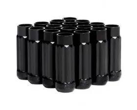 Blox Racing 16pc Black Steel 12x1.5mm 12-Sided P17 Tuner Lug Nut