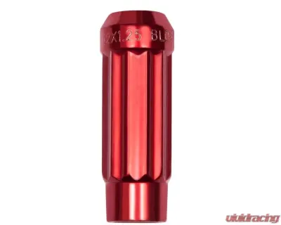 Blox Racing Single Piece Red Steel 12x1.25mm 12-Sided P17 Tuner Lug Nut - BXAC-00143-RD