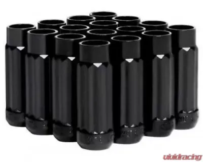 Blox Racing 16pc Black Steel 12x1.25mm 12-Sided P17 Tuner Lug Nut - BXAC-00144-BK