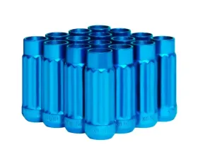 Blox Racing 16pc Blue 12x1.25mm Tunner 12P17 Steel Lug Nuts