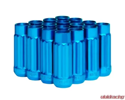 Blox Racing 16pc Blue 12x1.25mm Tunner 12P17 Steel Lug Nuts - BXAC-00144-BL