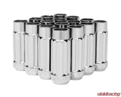 Blox Racing 16pc Chrome Steel 12x1.25mm 12-Sided P17 Tuner Lug Nut - BXAC-00144-CH