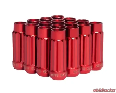 Blox Racing 16pc Red Steel 12x1.25mm 12-Sided P17 Tuner Lug Nut - BXAC-00144-RD