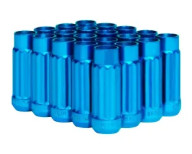 Blox Racing 20pc Blue 12x1.25mm Tunner 12P17 Steel Lug Nuts