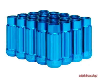 Blox Racing 20pc Blue 12x1.25mm Tunner 12P17 Steel Lug Nuts - BXAC-00145-BL