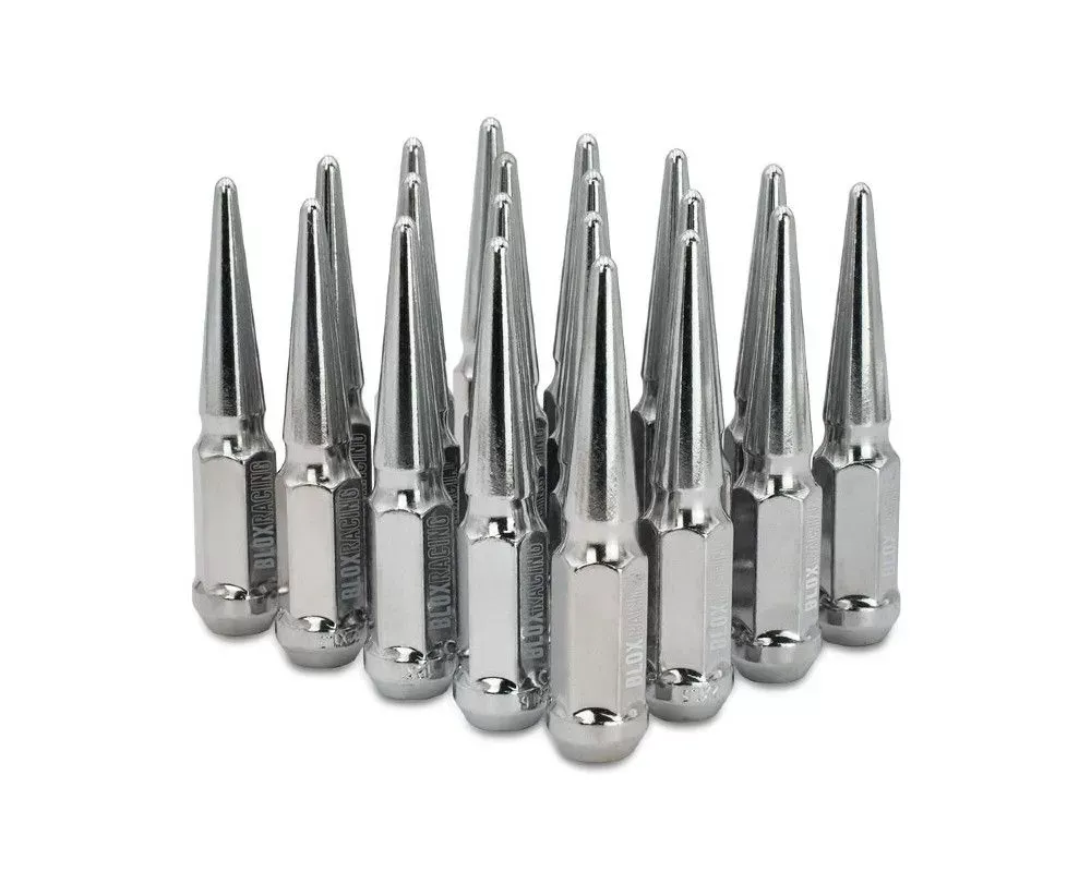 Blox Racing 20pc Chrome 12 x 1.25mm Spike Forged Lug Nuts - BXAC-00150-20