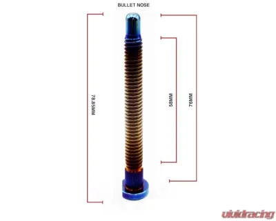 Blox Racing Single Burnt Xtreme Titanium Wheel Studs Honda - BXAC-00175-B