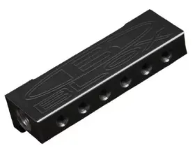 Blox Racing Black Billet 6-Port Vacuum Manifold Kit