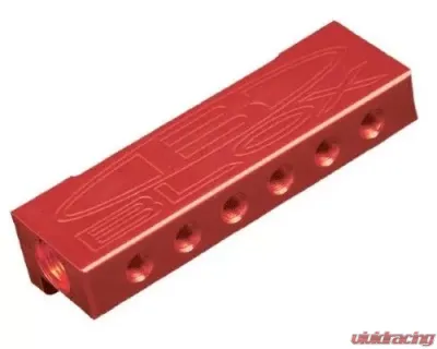 Blox Racing Red Billet 6-Port Vacuum Manifold Kit - BXAC-00403-RD
