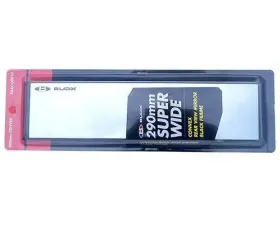 Blox Racing Black Frame No Tint 290mm Convex Mirror