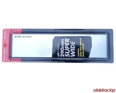 Blox Racing Black Frame No Tint 290mm Convex Mirror - BXAC-02010