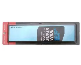 Blox Racing Black Frame Blue Tint 290mm Convex Mirror