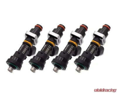 Blox Racing 4 Set Eco-Fi Street Injectors 1300cc/min w/ 1/2" Adapter Honda B/D/H Series - BXEF-06514.11-1300-4
