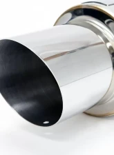 Blox Racing 63.5mm N1 304 Stainless Steal Universal Exhaust Muffler w/ Angled Tip                                     - BXEX-00102 - Image 3