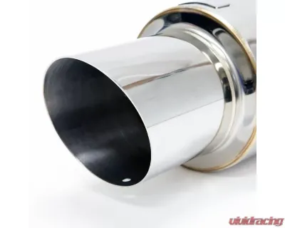 Blox Racing 63.5mm N1 304 Stainless Steal Universal Exhaust Muffler w/ Angled Tip - BXEX-00102