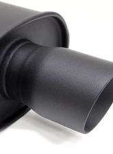 Blox Racing Matte Black 2.25" Stainless Steel SL Sport Muffler w/ Double Wall Slant Cut Tip                                     - BXEX-00300-DWT - Image 3