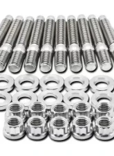Blox Racing 9pc M8 x 1.25mm 45mm SUS303 Stainless Steel Exhaust Manifold Stud Kit                                     - BXFL-00307-9 - Image 2